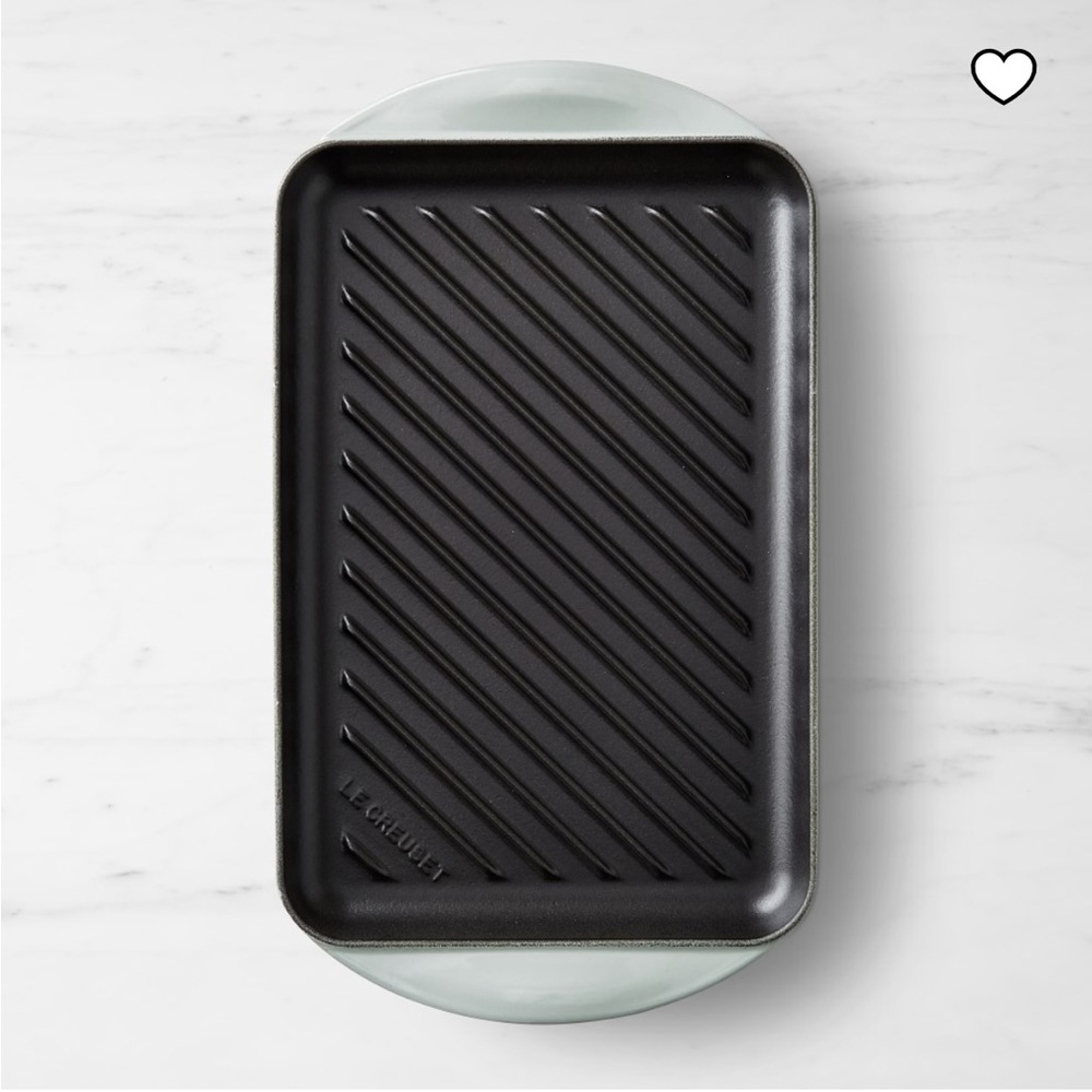 French Grey Le Creuset Enameled Cast Iron Skinny Grill
